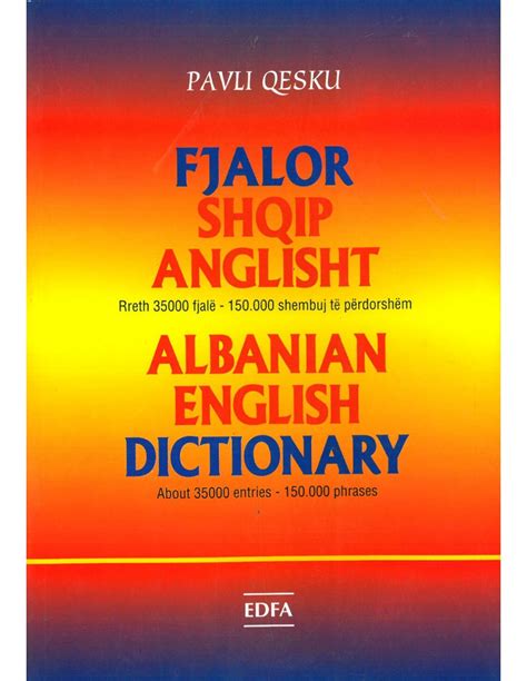 Parimet e fjalorit. . Fjalor shqip